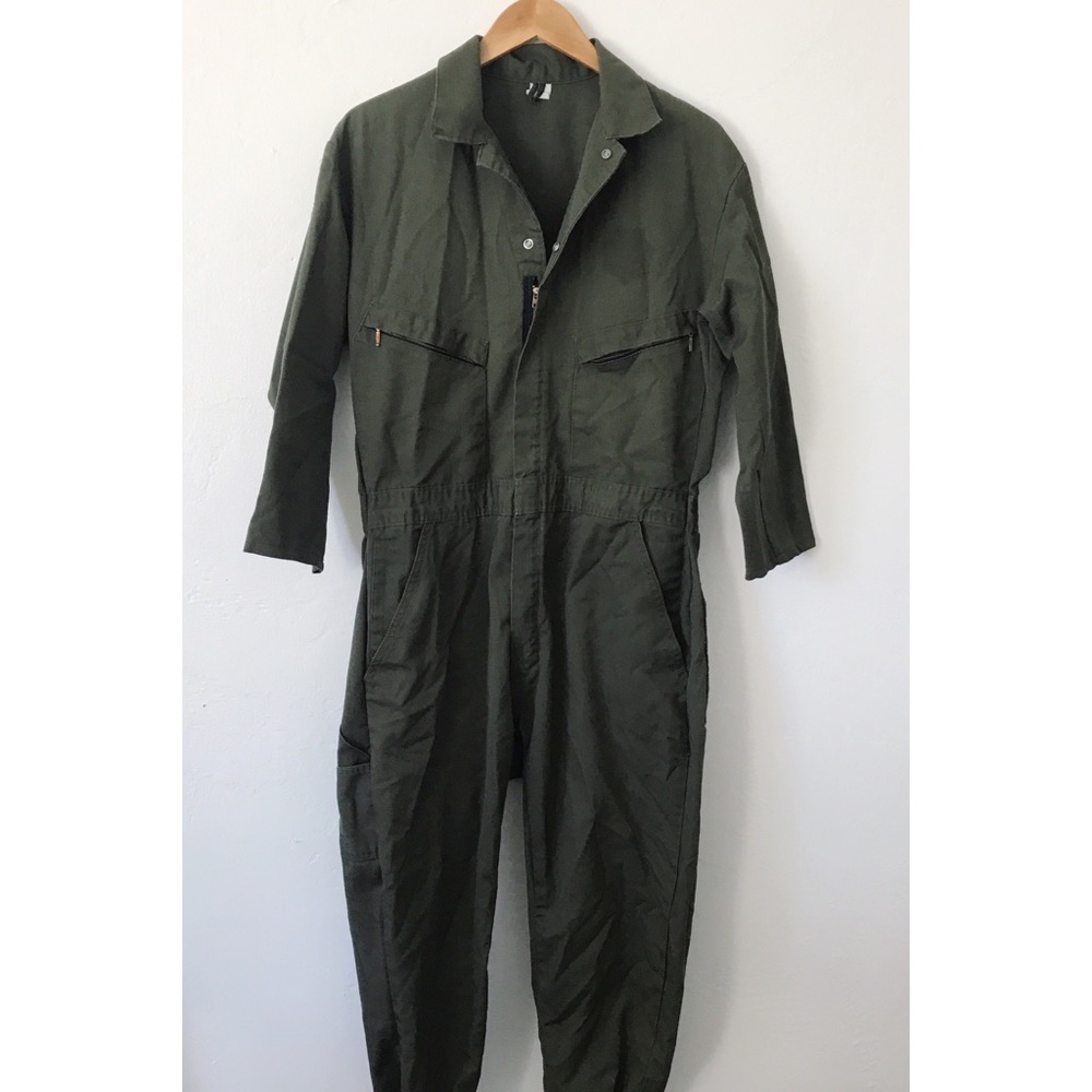 VINTAGE Army Green Jumpsuit Workwear